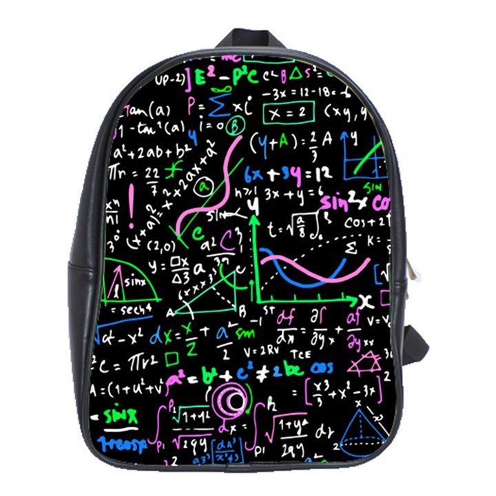 Math Linear Mathematics Education Circle Background School Bag (Large)