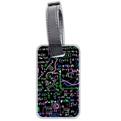 Math Linear Mathematics Education Circle Background Luggage Tag (two Sides) by Vaneshart