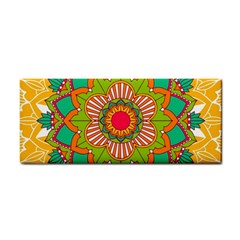 Mandala Patterns Yellow Hand Towel by Vaneshart