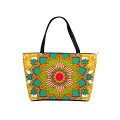 Mandala Patterns Yellow Classic Shoulder Handbag by Vaneshart