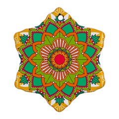 Mandala Patterns Yellow Ornament (snowflake)