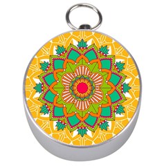 Mandala Patterns Yellow Silver Compasses by Vaneshart