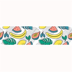 Seamless Pattern Tropical Fruit Banana Watermelon Papaya Lemon Orange Monstera Large Bar Mats by Vaneshart