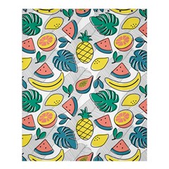 Seamless Pattern Tropical Fruit Banana Watermelon Papaya Lemon Orange Monstera Shower Curtain 60  X 72  (medium)  by Vaneshart