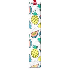 Seamless Pattern Tropical Fruit Banana Watermelon Papaya Lemon Orange Monstera Large Book Marks by Vaneshart