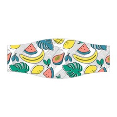 Seamless Pattern Tropical Fruit Banana Watermelon Papaya Lemon Orange Monstera Stretchable Headband by Vaneshart