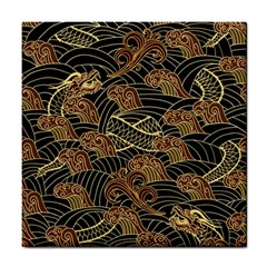 Oriental Traditional Seamless Pattern Dragon Tile Coaster by Vaneshart