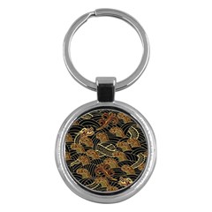 Oriental Traditional Seamless Pattern Dragon Key Chain (round) by Vaneshart