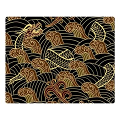 Oriental Traditional Seamless Pattern Dragon Double Sided Flano Blanket (large)  by Vaneshart