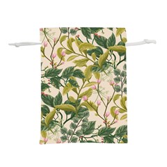 Flower Leaves Background Lightweight Drawstring Pouch (s) by Vaneshart