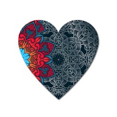 Abstract Decorative Background Ornament With Mosaic Elements Heart Magnet by Vaneshart