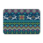 Background With Fabric Texture Winter Small Doormat  24 x16  Door Mat