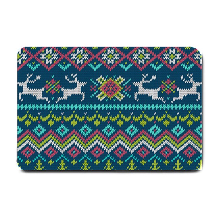 Background With Fabric Texture Winter Small Doormat 