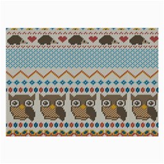 Fabric Texture With Owls Large Glasses Cloth by Vaneshart