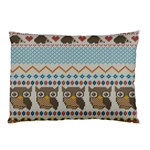 Fabric Texture With Owls Pillow Case 26.62 x18.9  Pillow Case