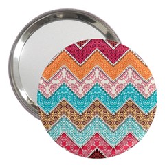 Ethnic Floral Pattern 3  Handbag Mirrors