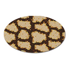 Python Skin Seamless Background Vector Graphic Art Oval Magnet by Vaneshart