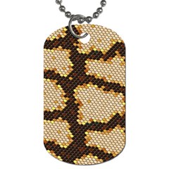 Python Skin Seamless Background Vector Graphic Art Dog Tag (Two Sides)