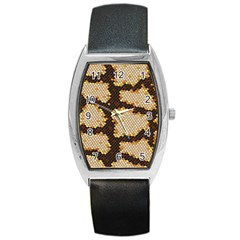 Python Skin Seamless Background Vector Graphic Art Barrel Style Metal Watch