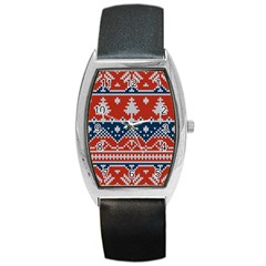 Vector Seamless Ornament Knitted Texture Barrel Style Metal Watch by Vaneshart