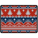 Vector Seamless Ornament Knitted Texture Fleece Blanket (Large)  80 x60  Blanket Front