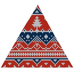 Vector Seamless Ornament Knitted Texture Wooden Puzzle Triangle by Vaneshart