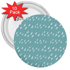 Group Of Birds Flying Graphic Pattern 3  Buttons (10 Pack)  by dflcprintsclothing