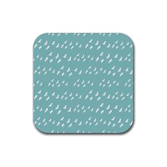 Group Of Birds Flying Graphic Pattern Rubber Coaster (square) 