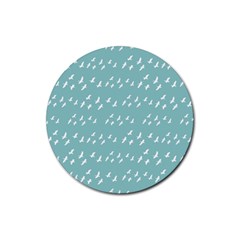 Group Of Birds Flying Graphic Pattern Rubber Coaster (round)  by dflcprintsclothing