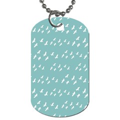 Group Of Birds Flying Graphic Pattern Dog Tag (one Side) by dflcprintsclothing