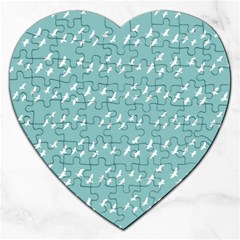 Group Of Birds Flying Graphic Pattern Jigsaw Puzzle (heart) by dflcprintsclothing