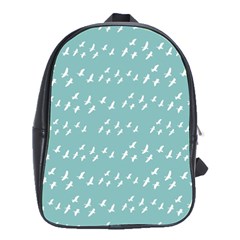 Group Of Birds Flying Graphic Pattern School Bag (large) by dflcprintsclothing