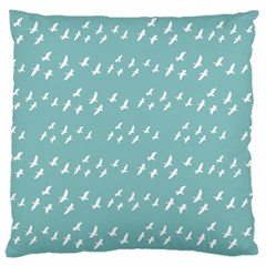 Group Of Birds Flying Graphic Pattern Large Cushion Case (two Sides) by dflcprintsclothing