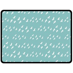 Group Of Birds Flying Graphic Pattern Double Sided Fleece Blanket (large) 