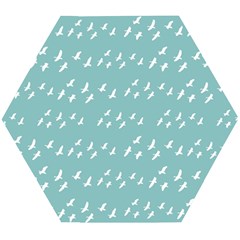 Group Of Birds Flying Graphic Pattern Wooden Puzzle Hexagon by dflcprintsclothing