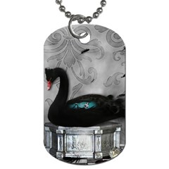 Wonderful Black Swan With Dark Mermaid Dog Tag (two Sides) by FantasyWorld7