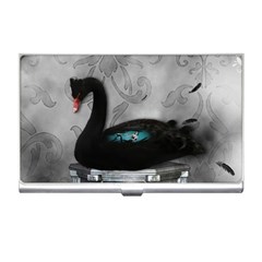 Wonderful Black Swan With Dark Mermaid Business Card Holder by FantasyWorld7