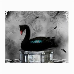 Wonderful Black Swan With Dark Mermaid Small Glasses Cloth by FantasyWorld7