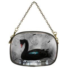 Wonderful Black Swan With Dark Mermaid Chain Purse (one Side) by FantasyWorld7