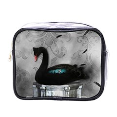 Wonderful Black Swan With Dark Mermaid Mini Toiletries Bag (one Side) by FantasyWorld7