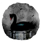 Wonderful Black Swan With Dark Mermaid Large 18  Premium Round Cushions Front