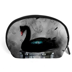 Wonderful Black Swan With Dark Mermaid Accessory Pouch (large) by FantasyWorld7