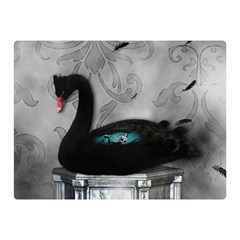 Wonderful Black Swan With Dark Mermaid Double Sided Flano Blanket (mini)  by FantasyWorld7