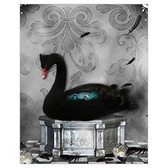 Wonderful Black Swan With Dark Mermaid Drawstring Bag (small) by FantasyWorld7