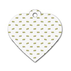 Ant Sketchy Comic Style Motif Pattern Dog Tag Heart (one Side)