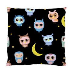 Cute Owl Doodles With Moon Star Seamless Pattern Standard Cushion Case (two Sides) by Vaneshart