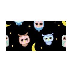 Cute Owl Doodles With Moon Star Seamless Pattern Yoga Headband by Vaneshart