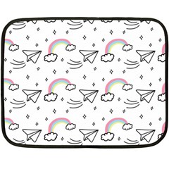 Cute Art Print Pattern Fleece Blanket (mini) by Vaneshart