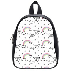 Cute Art Print Pattern School Bag (small) by Vaneshart