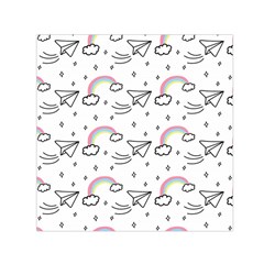 Cute Art Print Pattern Small Satin Scarf (square) by Vaneshart